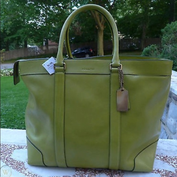 This is a smart looking authentic used Coach Bleeker Legacy Weekender Tote - Picture 2 of 5